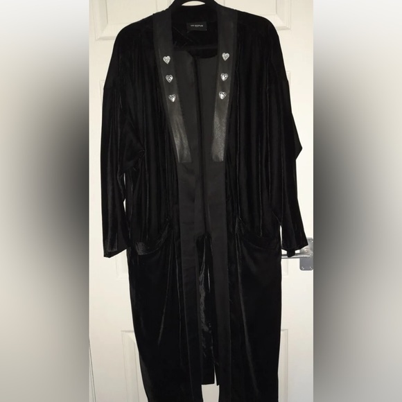 The Kooples Heart Pin Velvet Kimono Jacket NWT Perf for Glamorous Halloween 🎃 - Picture 2 of 13